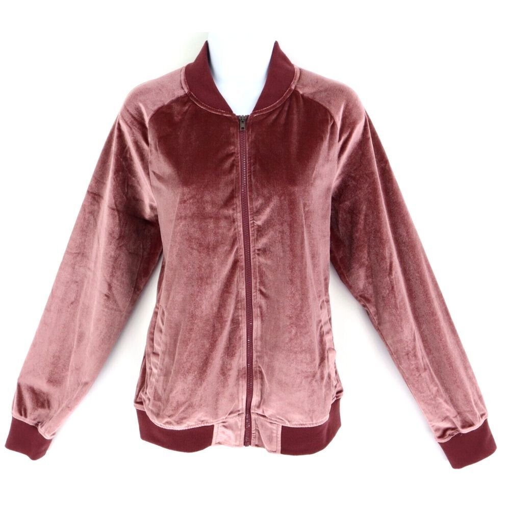 Arizona Jean Co. Activewear Jacket Full Zip Womens Size S Shiny Pink Pockets $58